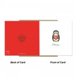 Funny Valentines Card, Cards for Him Her, Penguin Love Card