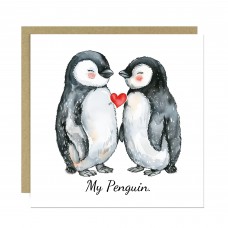 MY PENGIN Card For Valentines Day Anniversary Greetings Card