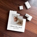 Personalised Any Photo Baby Details Brick Photo Block Gift