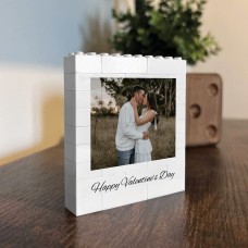Personalised Valentines Day Brick Photo Block Gift for Boyfriend