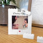 Daddy & Me Brick Photo Block Personalised Gift for Daddy