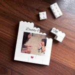Daddy & Me Brick Photo Block Personalised Gift for Daddy