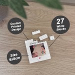 Daddy & Me Brick Photo Block Personalised Gift for Daddy