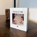 Daddy & Me Brick Photo Block Personalised Gift for Daddy