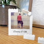Personalised Daddy & Me Brick Photo Block Gift for Daddy