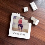 Personalised Daddy & Me Brick Photo Block Gift for Daddy