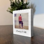 Personalised Daddy & Me Brick Photo Block Gift for Daddy