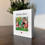 Daddys Girls Personalised Brick Photo Block, Gift for Daddy