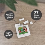 Daddys Girls Personalised Brick Photo Block, Gift for Daddy