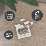Personalised Any Photo Text Brick Photo Block Gift for Boyfriend