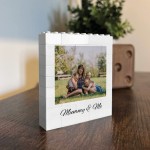 Personalised Mummy & Me Brick Photo Building Block Gift for Mum