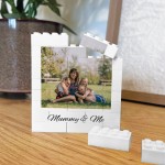 Personalised Mummy & Me Brick Photo Building Block Gift for Mum