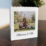 Personalised Mummy & Me Brick Photo Building Block Gift for Mum