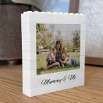 Personalised Mummy & Me Brick Photo Building Block Gift for Mum