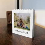 Personalised Mummy & Me Brick Photo Building Block Gift for Mum