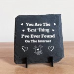 Funny Anniversary Valentines Day Gifts For Him Her Slate Plaque