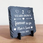 2nd Anniversary Gift For Husband Wife PERSONALISED 2 Years Down