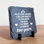 2nd Anniversary Gift For Husband Wife SLATE Sign Novelty 2 Years