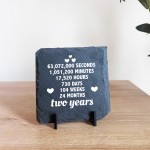 2nd Anniversary Gift For Husband Wife SLATE Sign Novelty 2 Years