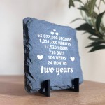 2nd Anniversary Gift For Husband Wife SLATE Sign Novelty 2 Years