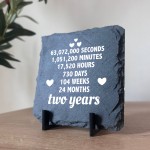 2nd Anniversary Gift For Husband Wife SLATE Sign Novelty 2 Years