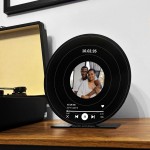 Personalised Vinyl Record Plaque Anniversary Gift for Him Her
