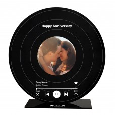 Personalised Vinyl Inspired Song Plaque With Stand Wedding Gift