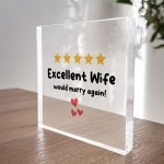 Excellent Wife Card Would Marry Again Funny Gift For Anniversary