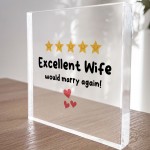 Excellent Wife Card Would Marry Again Funny Gift For Anniversary