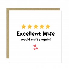 Excellent Wife Card Would Marry Again Funny Card Anniversary