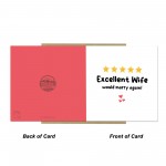 Excellent Wife Card Would Marry Again Funny Card Anniversary