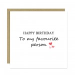 Happy Birthday Card For Favourite Person Boyfriend Card Cute