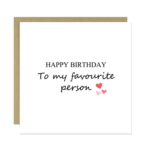 Happy Birthday Card For Favourite Person Boyfriend Card Cute