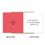 Happy Birthday Card For Favourite Person Boyfriend Card Cute