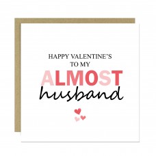 Happy Valentines To My Almost Husband Fiance Valentines Day Card