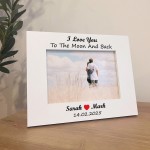 Personalised I Love You To The Moon And Back Gift For Boyfriend