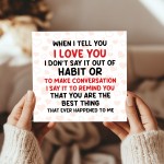 Romantic Card For Valentines Day Anniversary Best Thing Ever