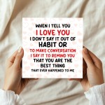 Romantic Card For Valentines Day Anniversary Best Thing Ever