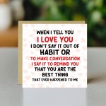 Romantic Card For Valentines Day Anniversary Best Thing Ever