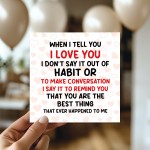 Romantic Card For Valentines Day Anniversary Best Thing Ever