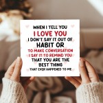 Romantic Card For Valentines Day Anniversary For Husband Wife