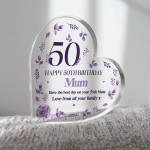 Personalised Happy 50th Birthday Gift For Mum Nan Auntie