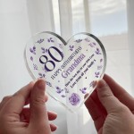 Personalised Happy 80th Birthday Gift For Mum Nan Nanny Grandma