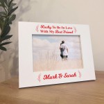 Personalised White Wooden Photo Frame For Couple 7X5 Frame