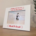 Personalised White Wooden Photo Frame For Couple 7X5 Frame
