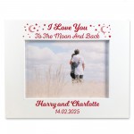 Personalised Wooden Photo Frame Gift For Valentines Anniversary