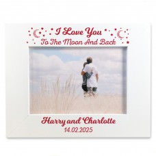 Personalised Wooden Photo Frame Gift For Valentines Anniversary