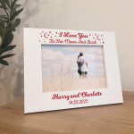 Personalised Wooden Photo Frame Gift For Valentines Anniversary