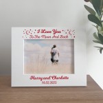 Personalised Wooden Photo Frame Gift For Valentines Anniversary
