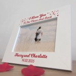 Personalised Wooden Photo Frame Gift For Valentines Anniversary